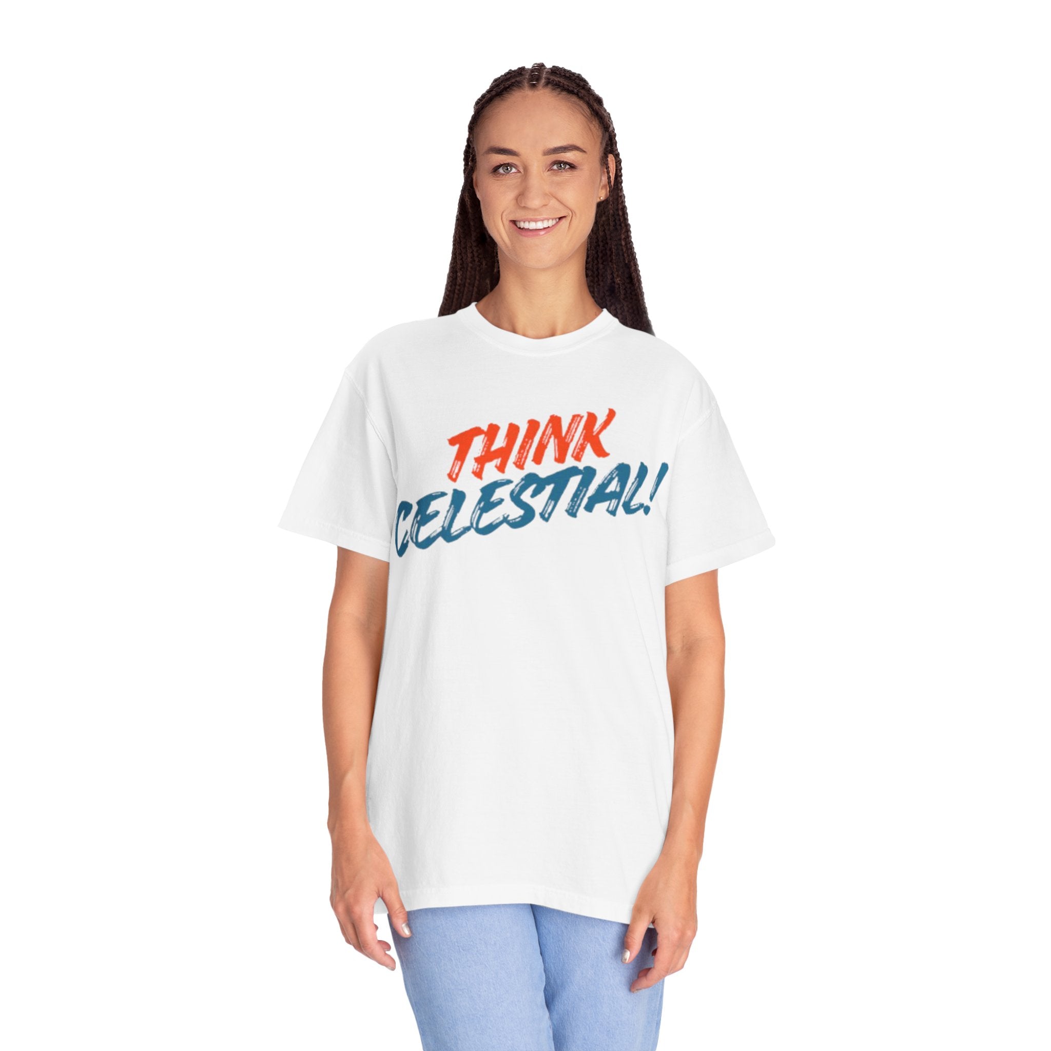 Think Celestial! T-Shirt | Retro Script