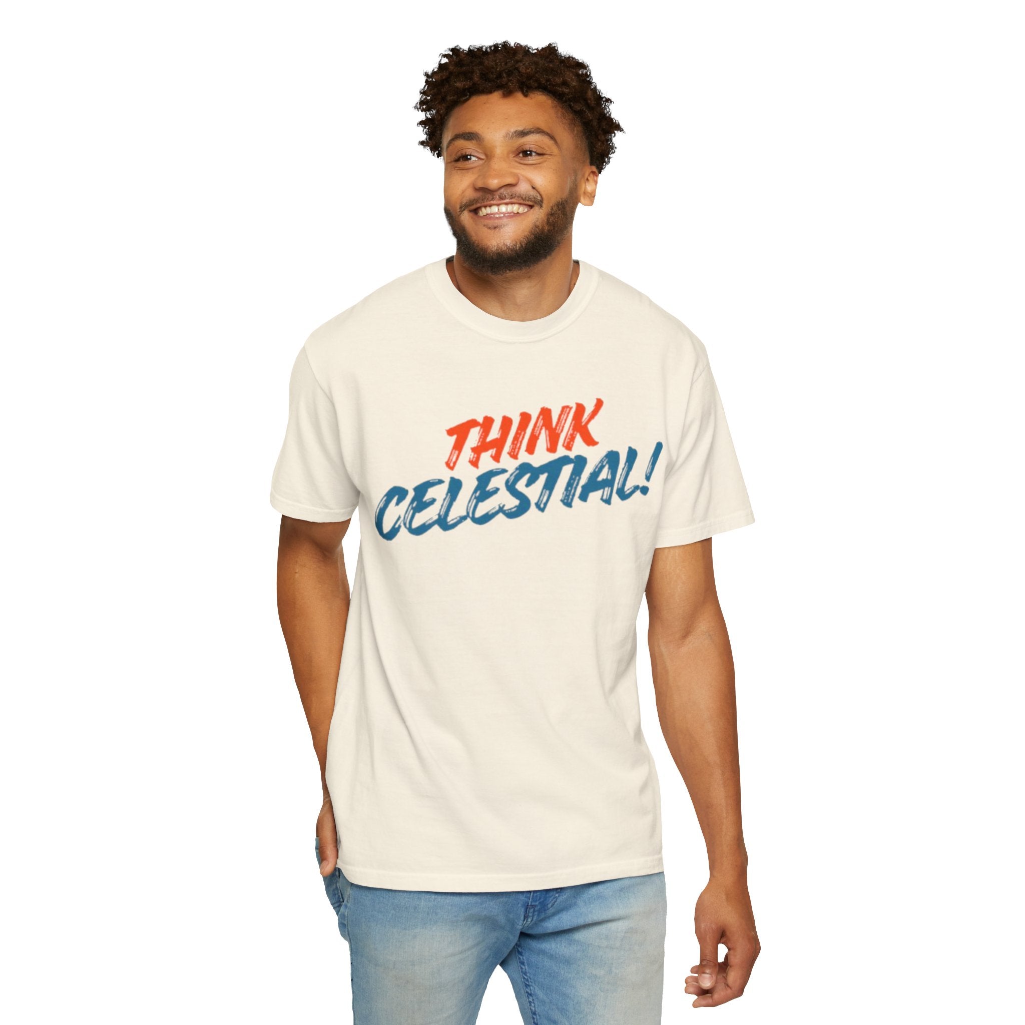 Think Celestial! T-Shirt | Retro Script