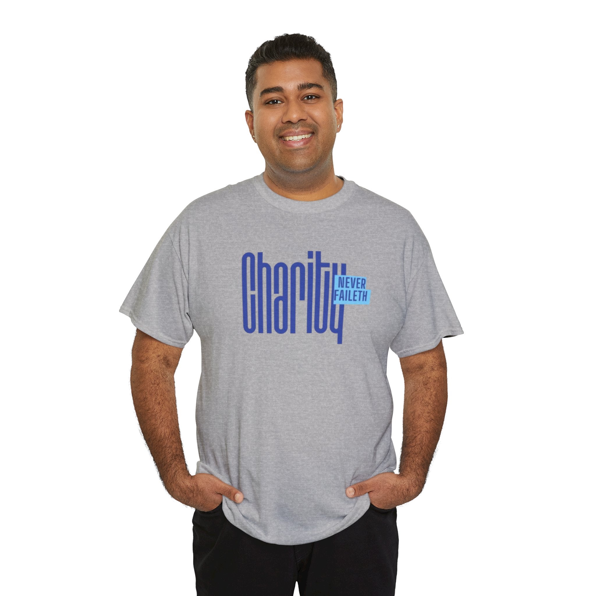 Charity Never Faileth T-Shirt – Faith-Based Tee