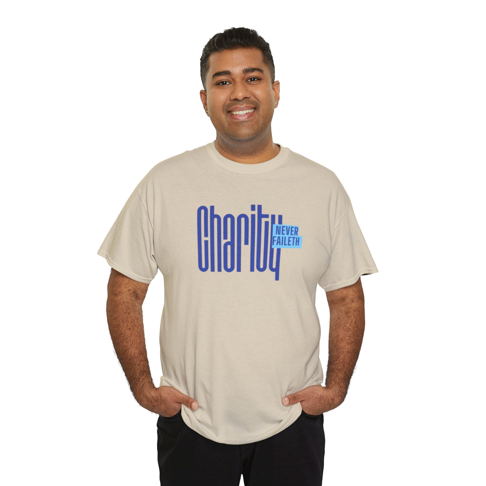 Charity Never Faileth T-Shirt – Faith-Based Tee