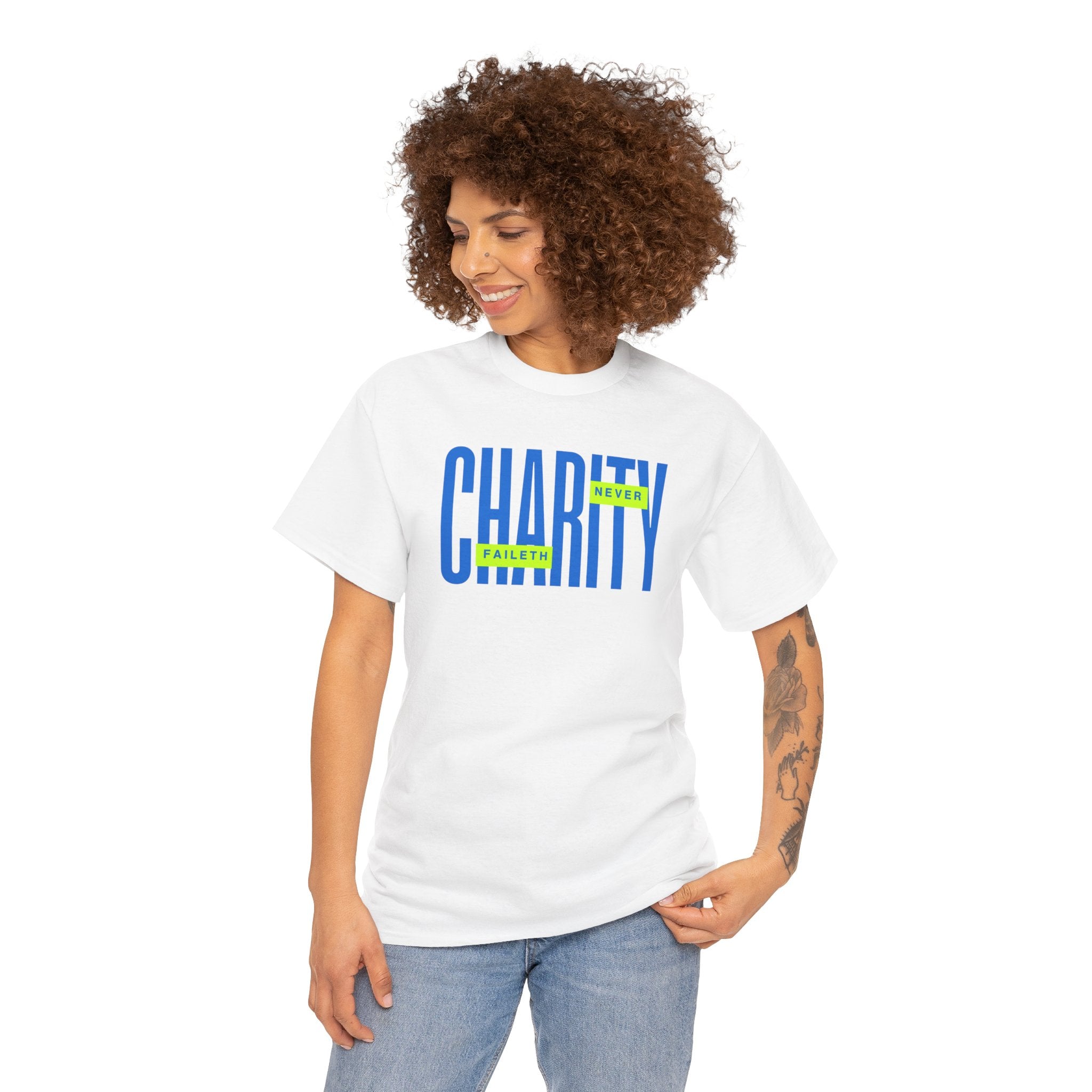 Charity Never Faileth Tee — Christian Tee