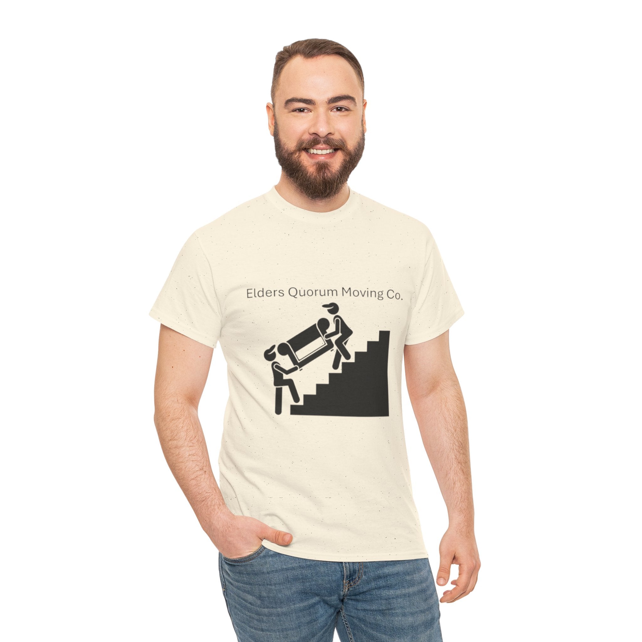 Elders Quorum Moving Co. Tee — Funny Church Service Volunteer Shirt