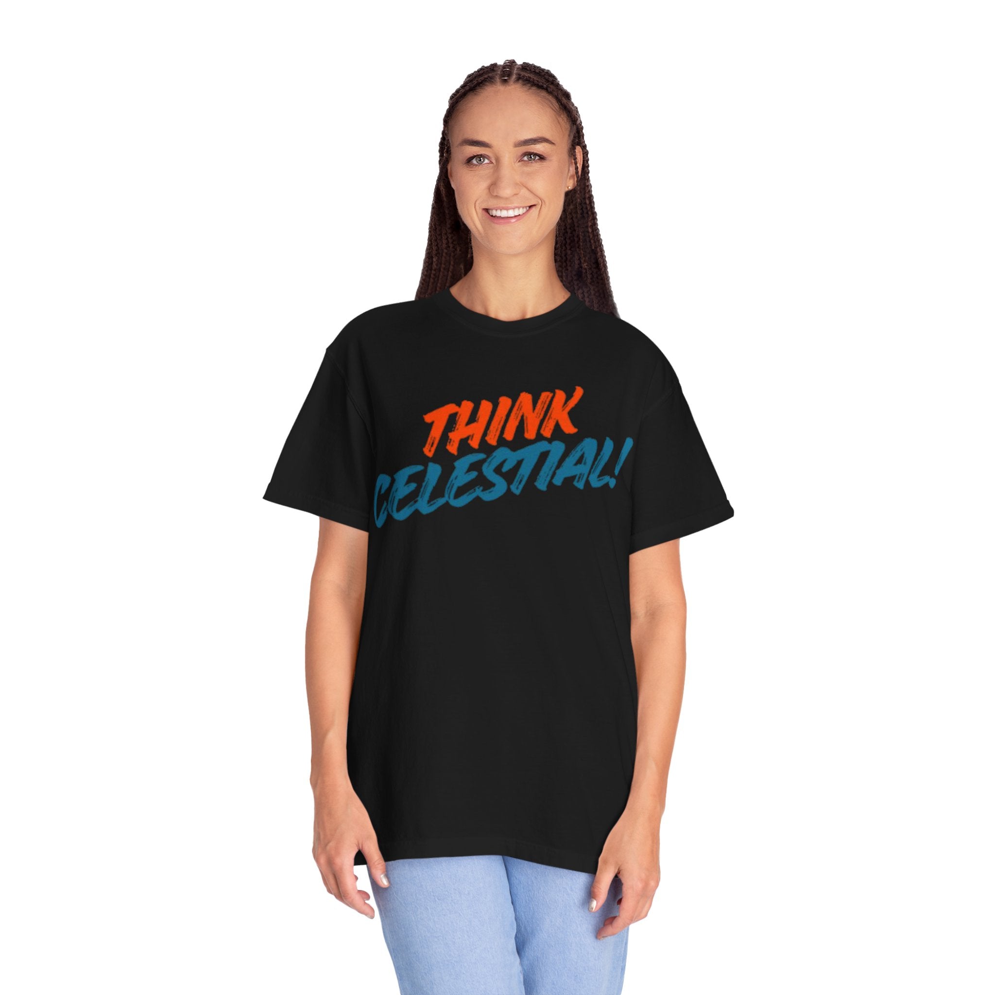 Think Celestial! T-Shirt | Retro Script