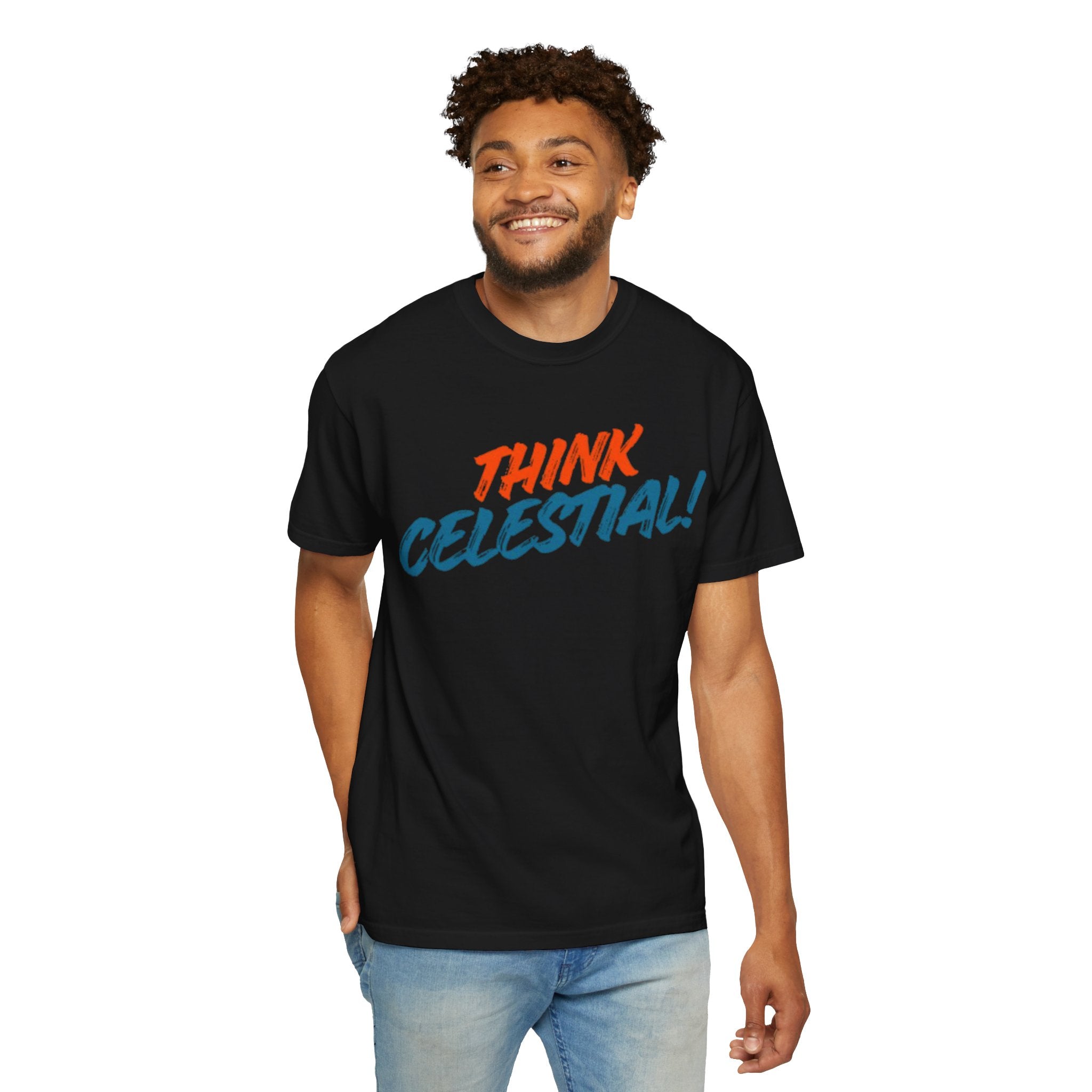 Think Celestial! T-Shirt | Retro Script