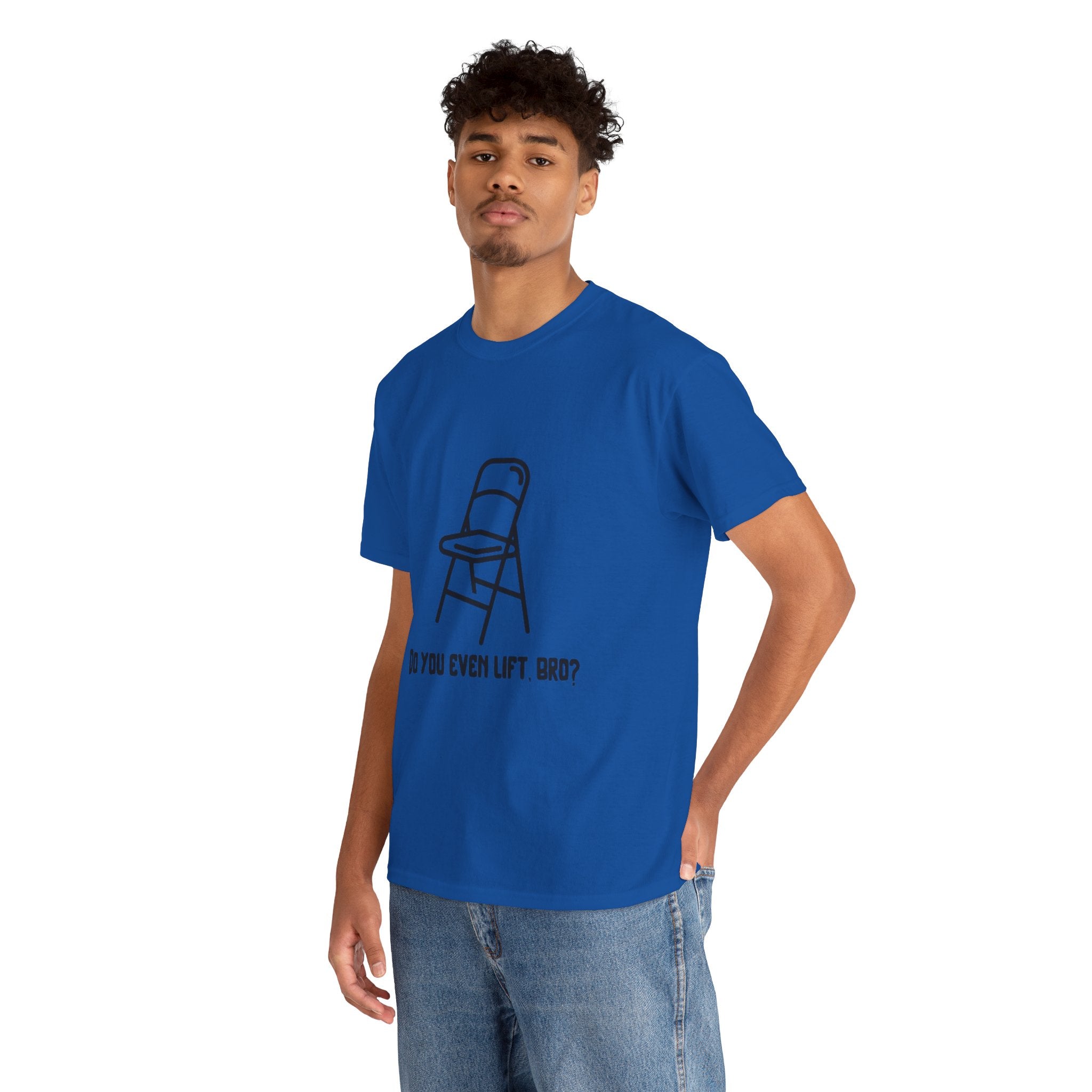 T‑Shirt — Funny "Do You Even Lift, Bro?" Folding Church Chair Tee