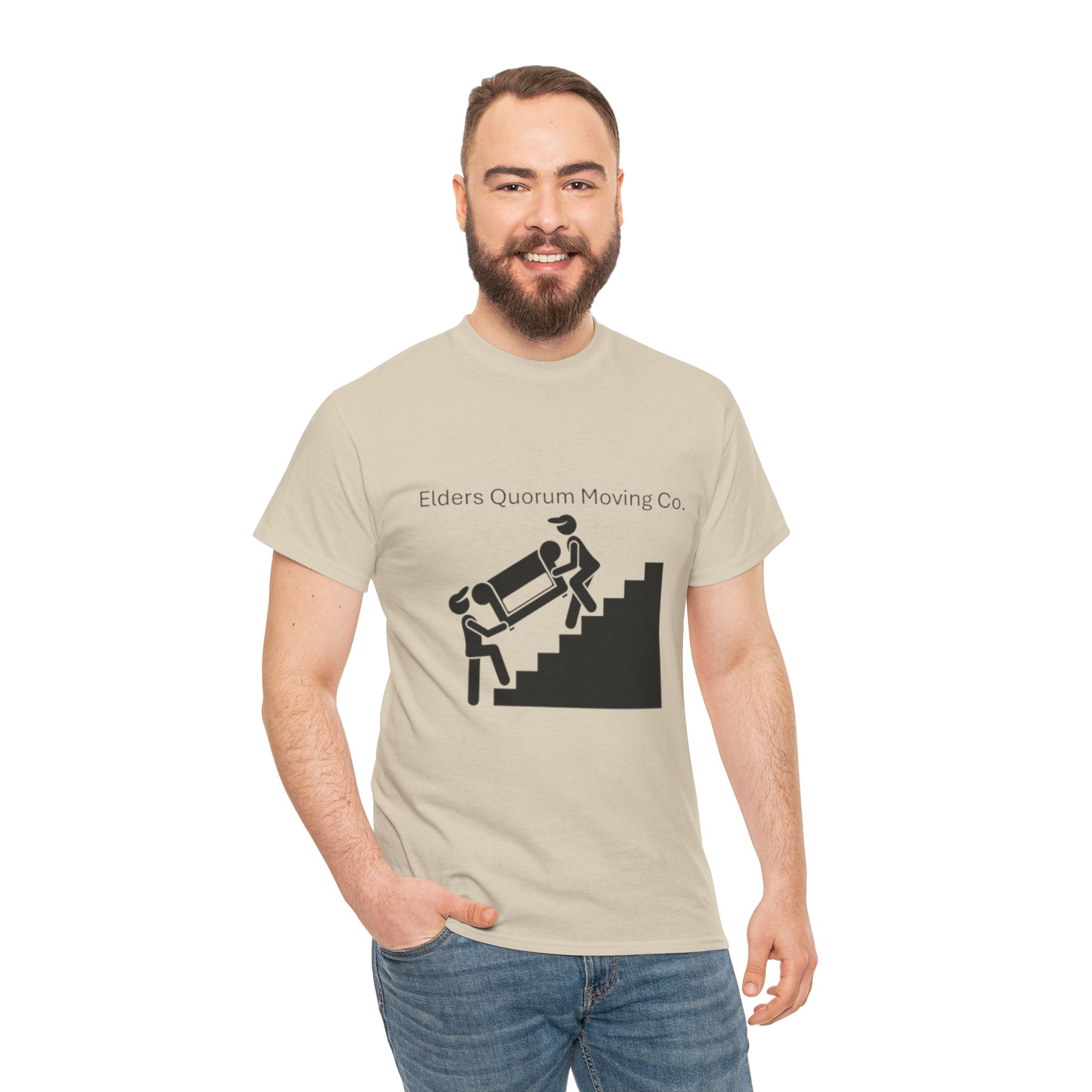 Elders Quorum Moving Co. Tee — Funny Church Service Volunteer Shirt