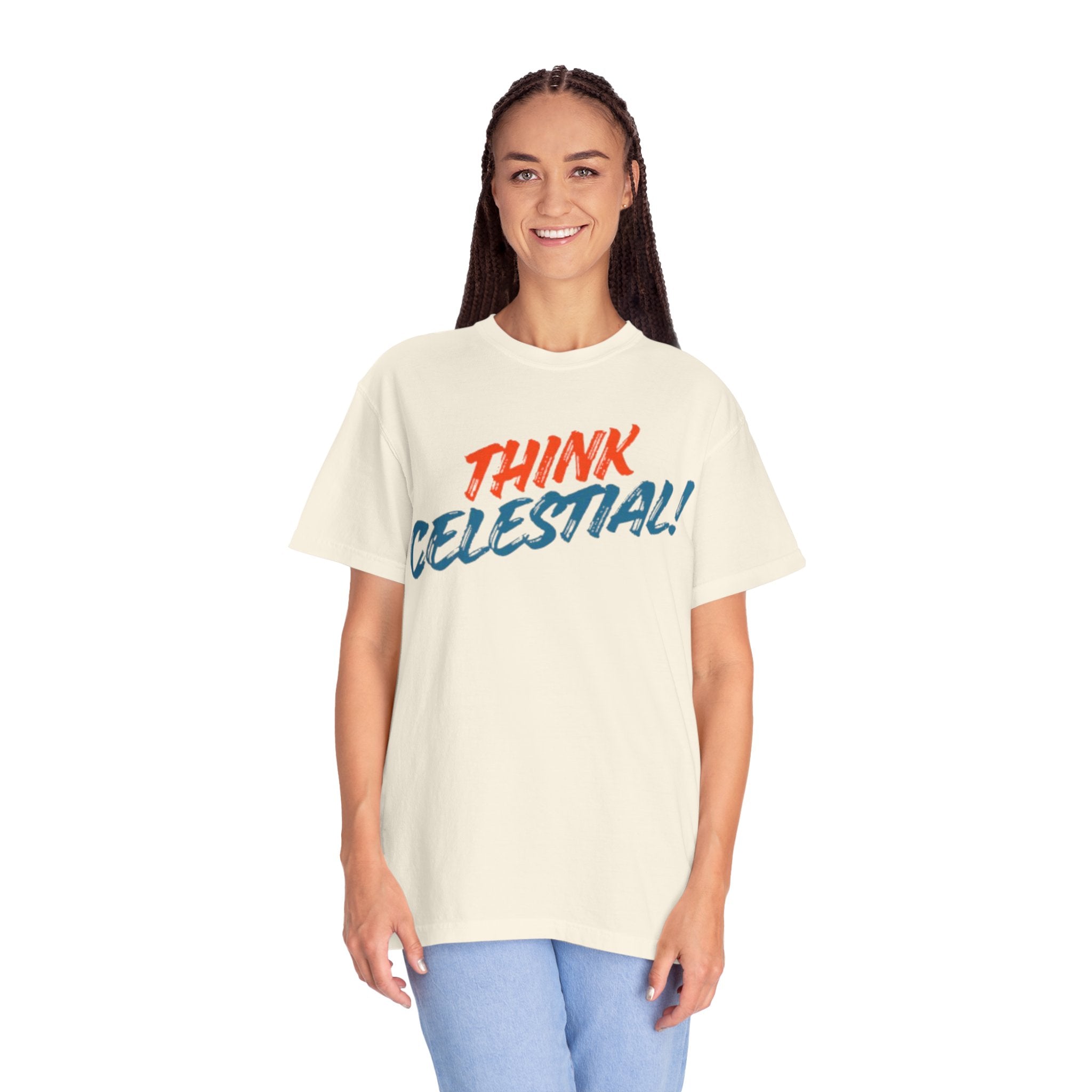 Think Celestial! T-Shirt | Retro Script